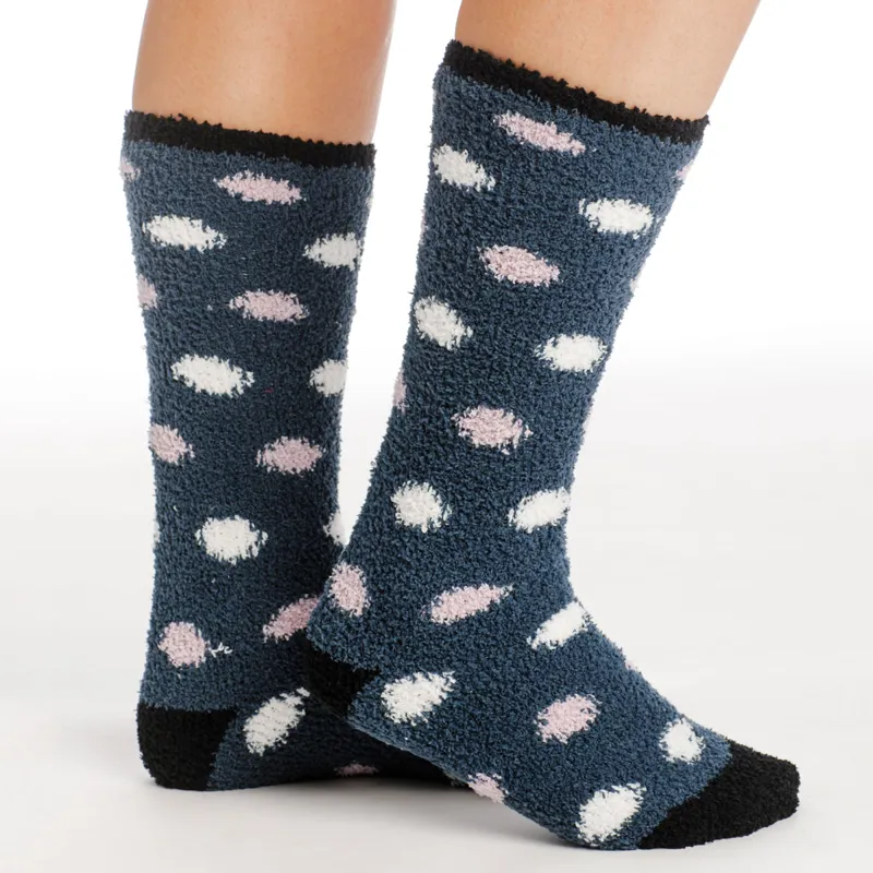 Horseware Softie Socks Childs Navy Spots